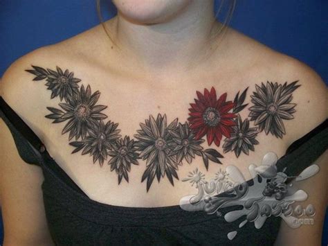 Flower Chest Piece By Darc Clements Tattoonow