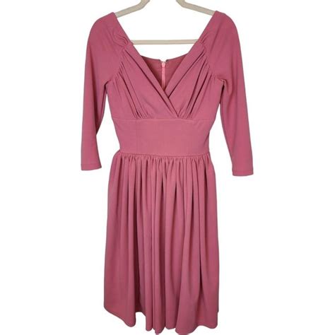 Vixen Dresses Vixen By Micheline Pitt Womens S Rose Pink Lined Stretch Starlet Swing Dress