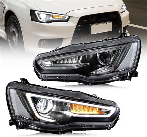 Vland Led Dual Beam Projector Headlights For Mitsubishi Lancer Gt