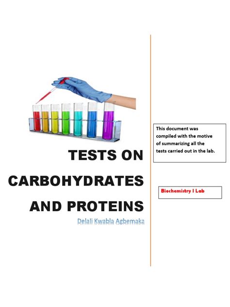 Test For Carbohydrates And Proteins Pdf Carbohydrates Organic Compounds