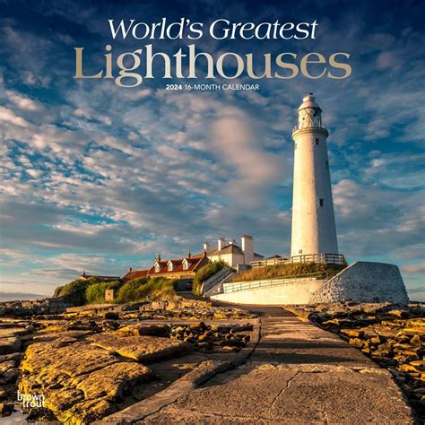 World S Greatest Lighthouses 2024 12 X 24 Inch Monthly Square Wall