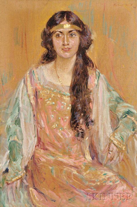 Robert Lewis Reid American 1862 1929 Portrait Of Margaret Singer