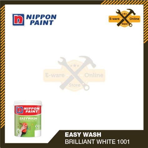 Nippon Paint 18L Easy Wash Brilliant White Paint 1001 Lazada