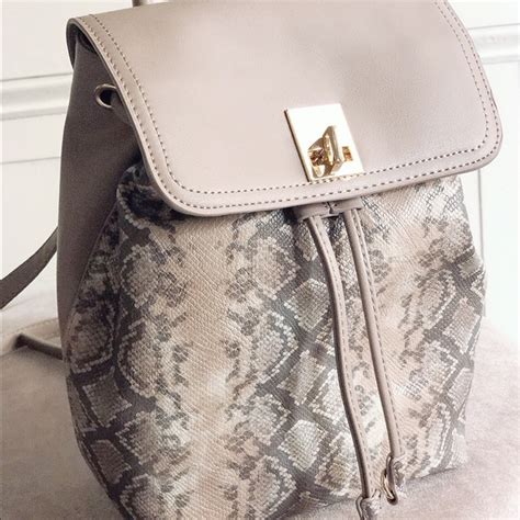 Urban Expressions Bags Tegan Nude Vegan Leather Snakeskin Mini Backpack Poshmark