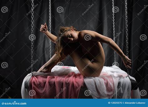 Nude Woman On Swing Stock Image Image Of Close Indoors 12025575