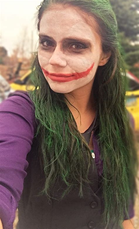 Halloween joker costume. Was going for Heath Ledger and his craziness ...