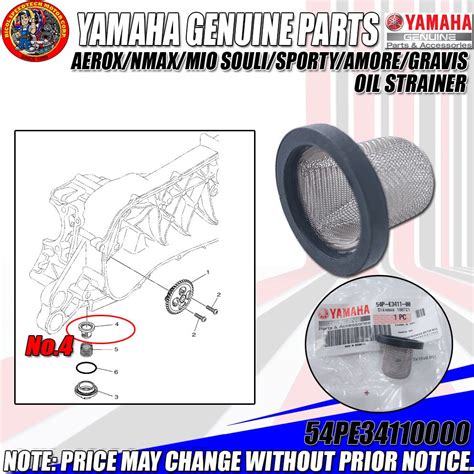 Aerox Nmax Mio Souli Sporty Amore Gravis Oil Strainer Ygp Genuine