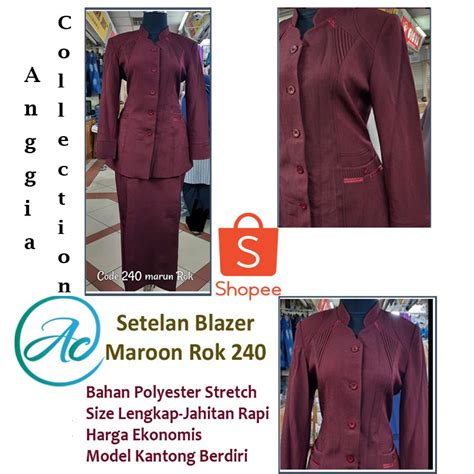 Jual Setelan Blazer Seragam PNS Guru Dan Pemda Terbaru Blazer Azkia