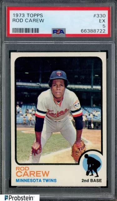 1973 TOPPS 330 Rod Carew Minnesota Twins HOF PSA 5 EX EUR 9 83