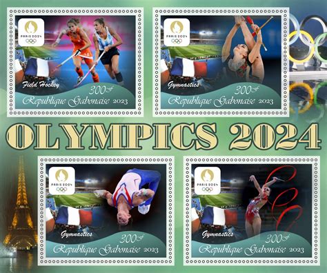 Stamps Olympic Games Paris 2024 2023 Year 1 1 Sheets Perforated NEW