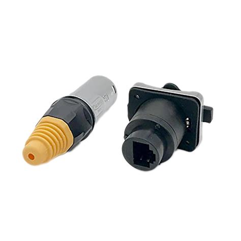 Rj Ethernet Industrial Circular Connector Male Plug And Female Panel