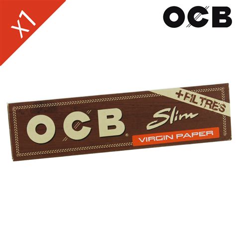 Carnet De Grande Feuille Rouler Ocb Slim Virgin Filtres