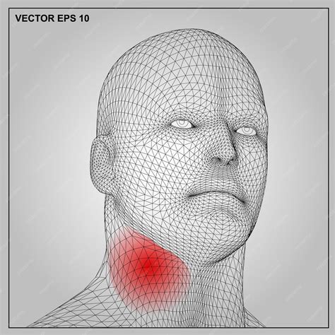 Premium Vector | 3d render Medical illustration showing inflamed painful