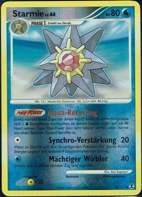 Pokemon Karte Tradin Card Aufstieg Der Rivalen Nr 50 111 Starmie