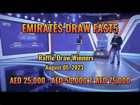 EMIRATES DRAW FAST5 Live Raffle Draw Winners August 05 2023 YouTube