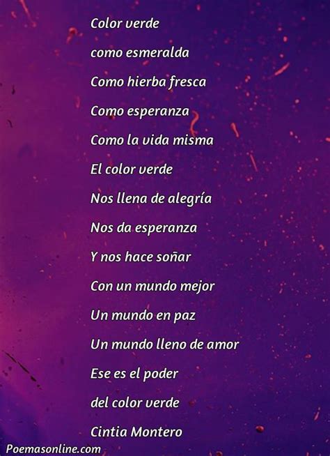 5 Poemas Sobre Color Verde Poemas Online