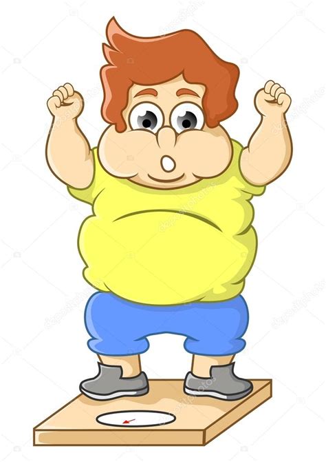 Fat kid was weighing weight — Stock Photo © winduadi #74268919