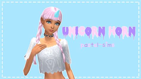 Unicorns and Rainbows CC Finds : pastel-sims: Unicorn Horn! ♥ A simple horn with...