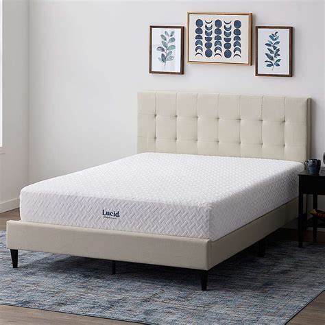 Best Buy Lucid Comfort Collection 10 Inch Medium Firm Gel Memory Foam Mattress King White