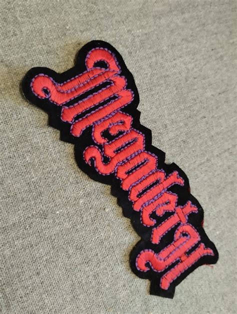 Megadeth Embroidered On Velvet Saw On Patch Old Logo Gem