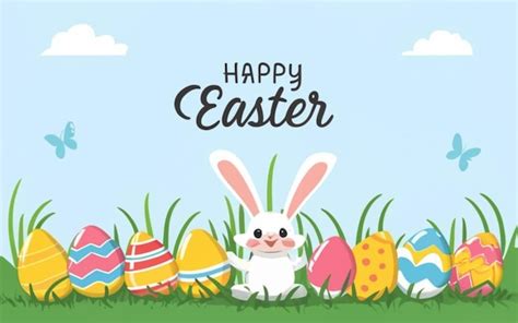 Premium Photo Free Vector Happy Easter Day With Hand Drawn Design And