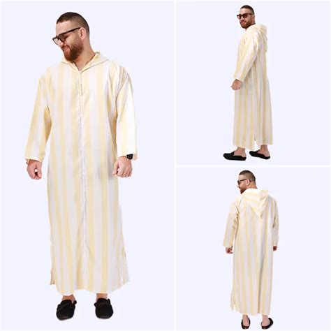 Traditional Islamic Clothing Eid Jubba Thobe Arab Muslim Robe Men