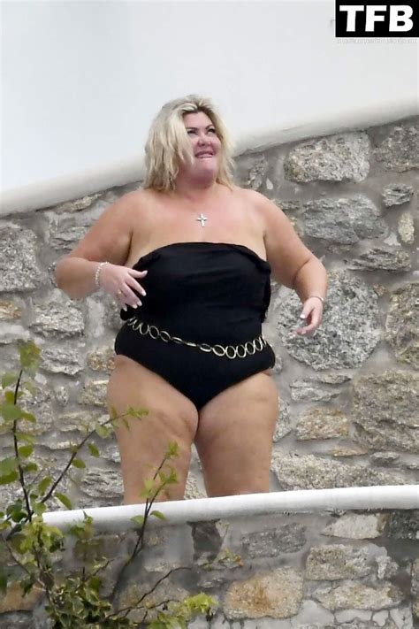 Gemma Collins Flashes Her Nude Boobs On The Greek Island Of Mykonos