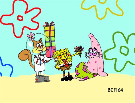 SpongeBob and Sandy likes Patrick by BobClampettFan164 on DeviantArt