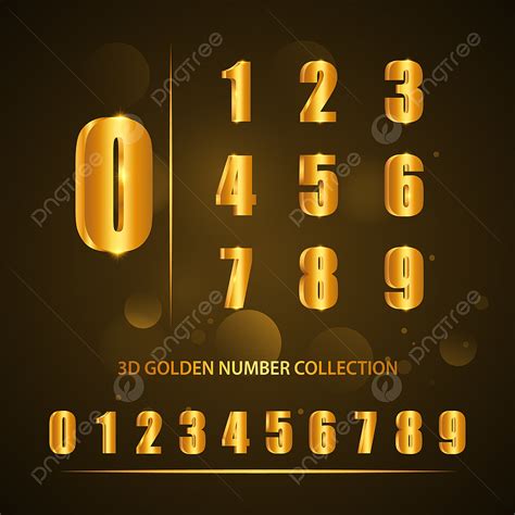 D Golden Number Vector Hd Images D Golden Number Collection D