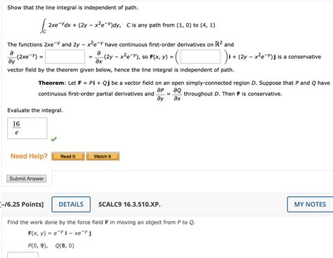 Solved Show That The Line Integral Is Independent Of Path Chegg