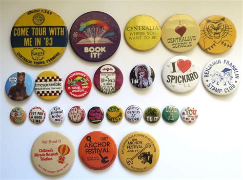 Vintage Pinback Buttons Misc Novelty Pins You Choose Genuine Vintage