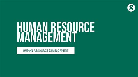 Human Resource Management Programs And Processes YouTube