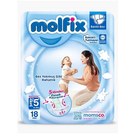 Molfix 5+ Numara Junior Plus 18'li Bel Bantlı Bez Fiyatları ve ...