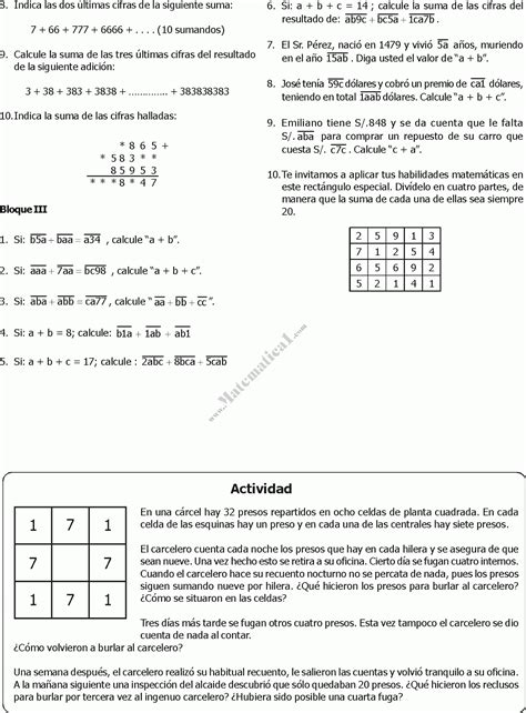 Libro De Razonamiento Matematico De Primero De Secundaria