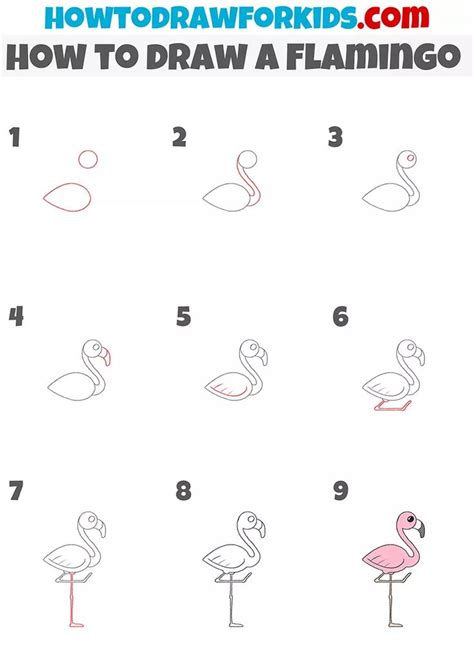 How to Draw a Flamingo Step by Step - Drawing Tutorial For Kids | How ...