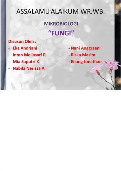 PDF PPT Materi Mikrobiologi Fungi DOKUMEN TIPS