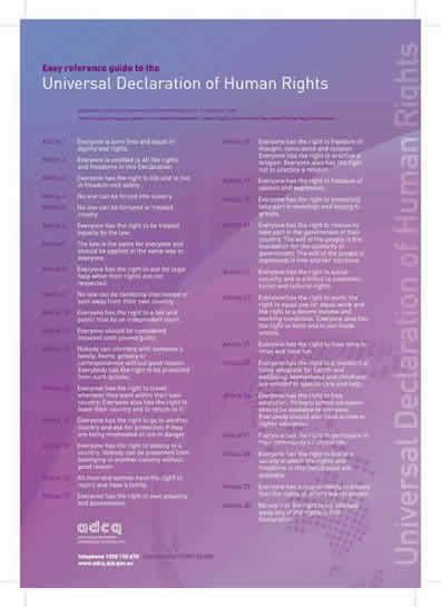 Declaration of Human Rights: UNIVERSAL DECLARATION OF HUMAN RIGHTS POSTER