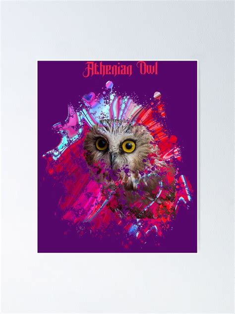 Athenian Owl Paint Splash Design Classic Poster By TrumpAmerica