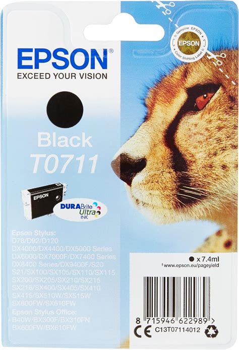 Epson T Gu Pard Noir Cartouche D Encre D Origine D D Dx