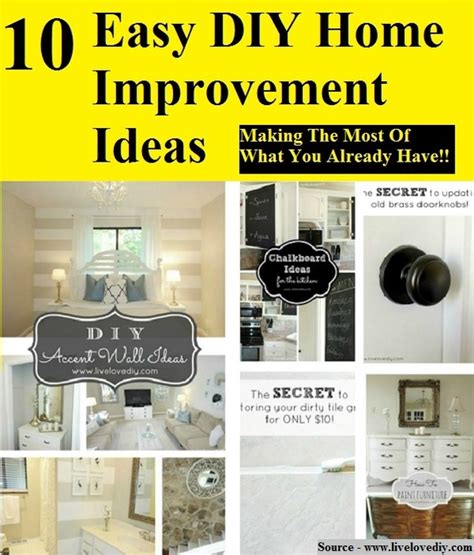 easy diy home improvement ideas home  life tips