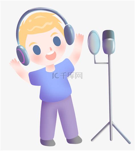 录音音乐卡通插画素材图片免费下载 千库网