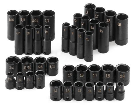 SK PROFESSIONAL TOOLS 3 8 In Drive Size 40 Pieces Impact Socket Set