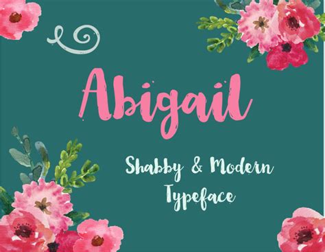 Abigail Brush Font Hand Drawn Cursive Script Commercial Etsy