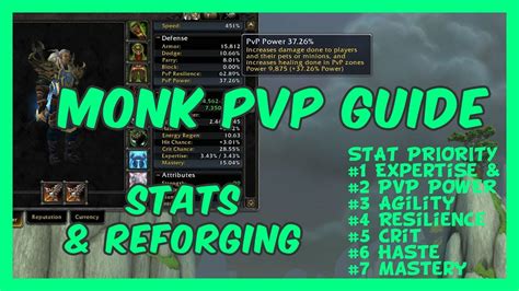 Monk Pvp Guide Stats Reforging Youtube