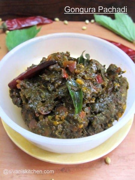 Gongura Pachadi Sorrel Leaves Chutney Sivanis Kitchen