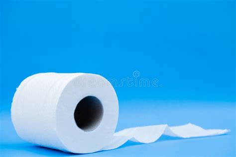 Toilet Paper Roll For To Wipe Clean Personal Sanitary Paper Stock Photo