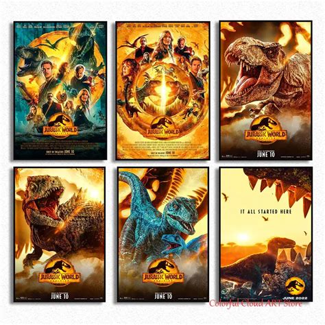 Jurassic World Dominion Posters 2022 Movie Prints Canvas Wall Art