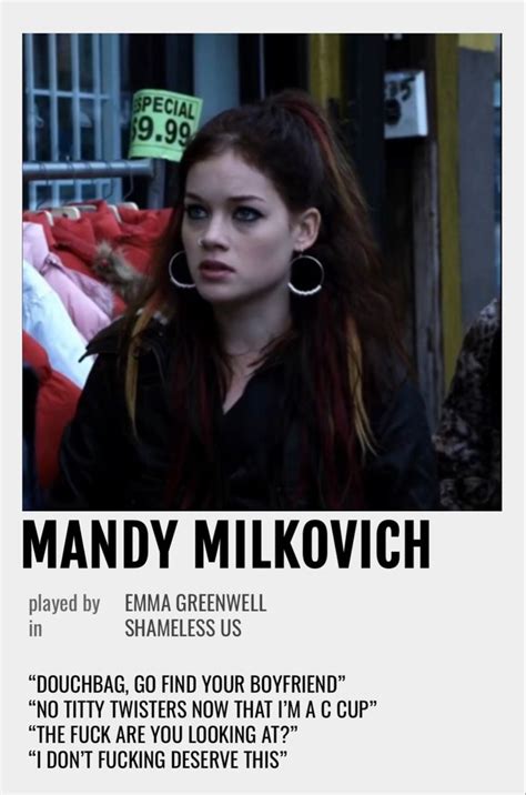 Mandy Milkovich Polaroid Poster Shameless Characters Shameless Tv