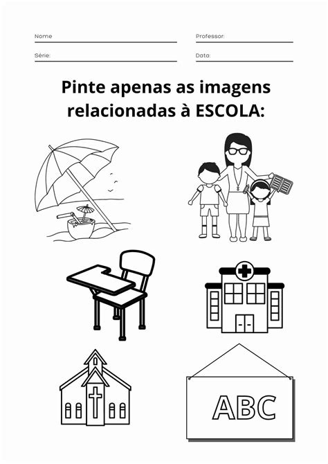 Atividades Sobre A Escola Para Educa O Infantil Artesanato Passo