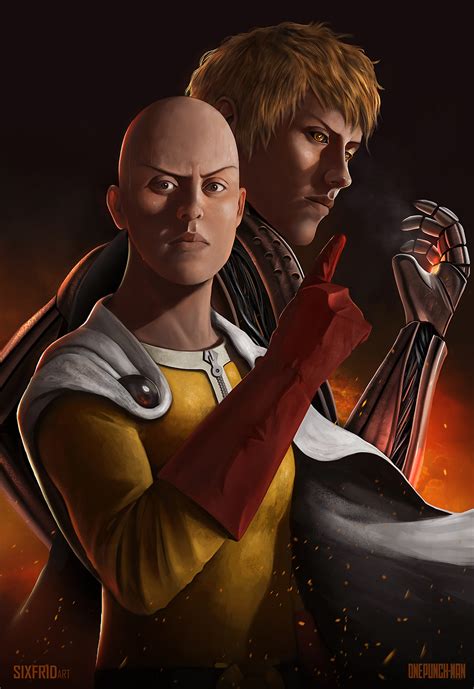 One punch man Saitama and Genos by sixfrid on DeviantArt